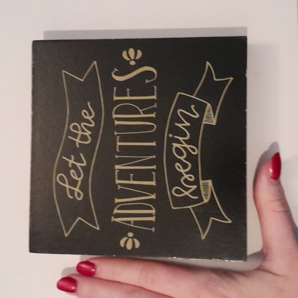 Adventure Quote Small Square Art Deco Wall Plaque - Picture 4 of 4